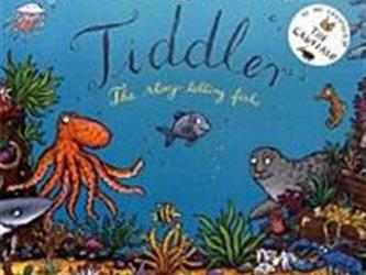 book cover for Tiddler the Storytelling Fish by Julia Donaldson and Axel Scheffler