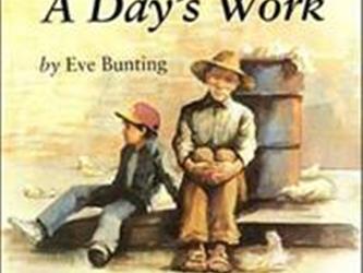 book cover for A Days Work by Eve Bunting and Ronald Himler